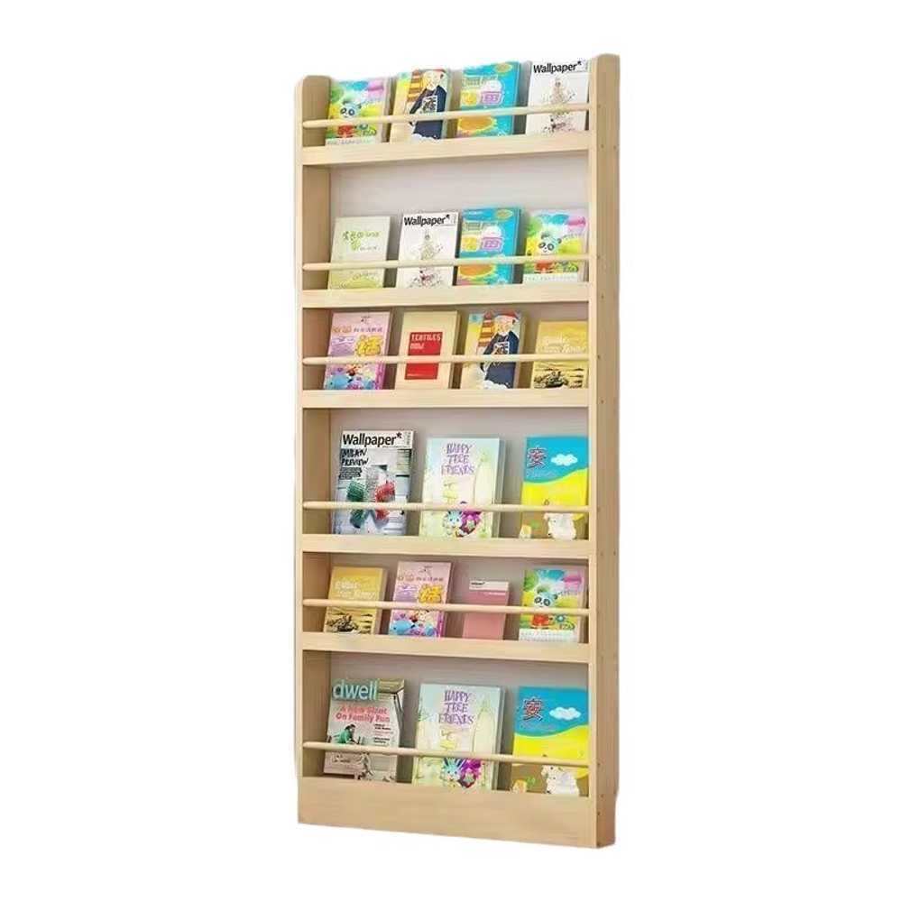 문뒤선반 틈새 슬림장 벽 우드 얇은 깔끔 수납 공부방 50cm 5단 - 상품 이미지