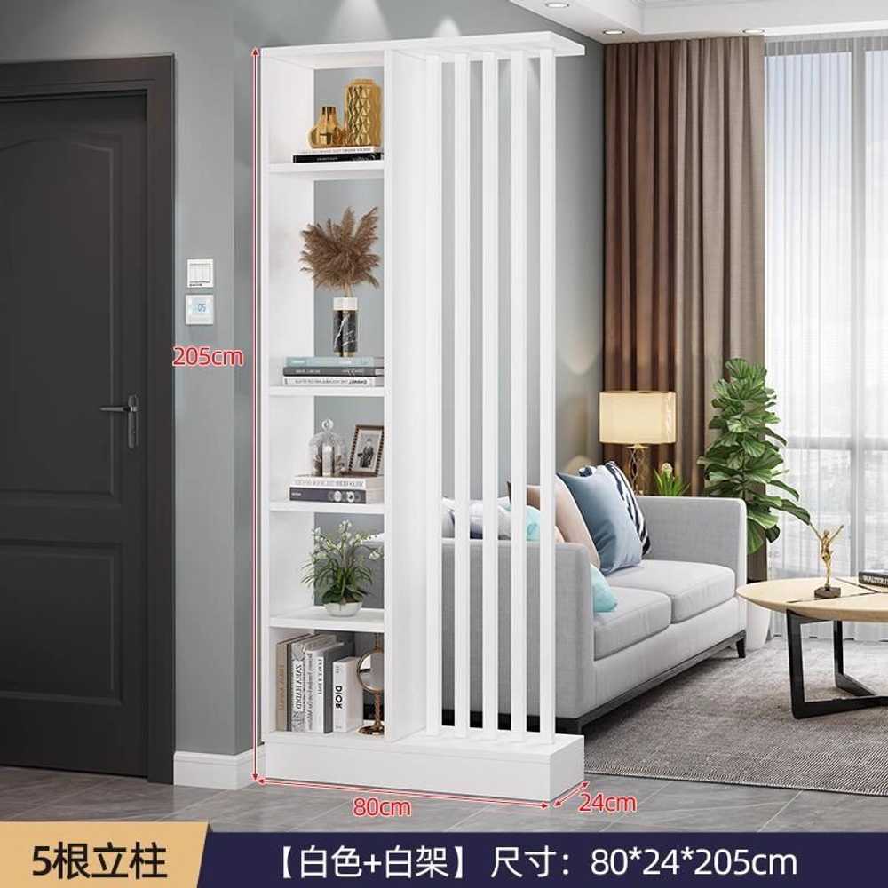 가벽선반 거실 파티션 공간분리 간살 높은 기둥 분할 80cm/회색패브릭+화이트기둥5개조립 이미지 8