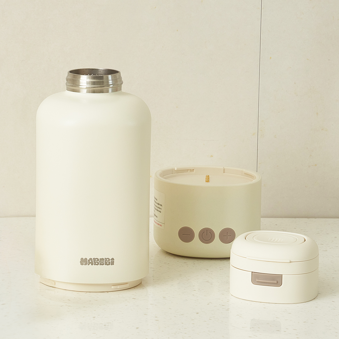 마베비 휴대용 분유포트 똑딱 무선 배터리 분리형 100도 가열 전기포트 500ml