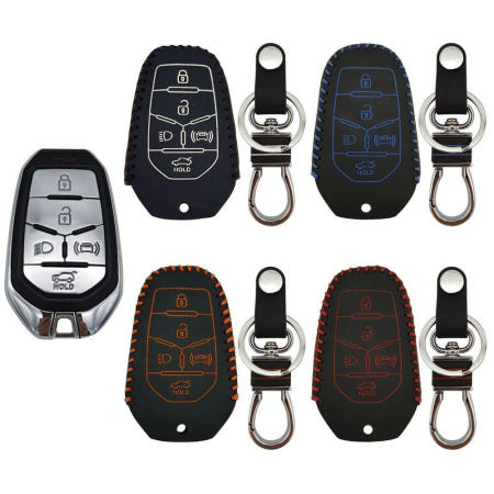 YN협력업체 G4 스마트키 렉스턴 2020년형 5버튼 가죽 키케이스