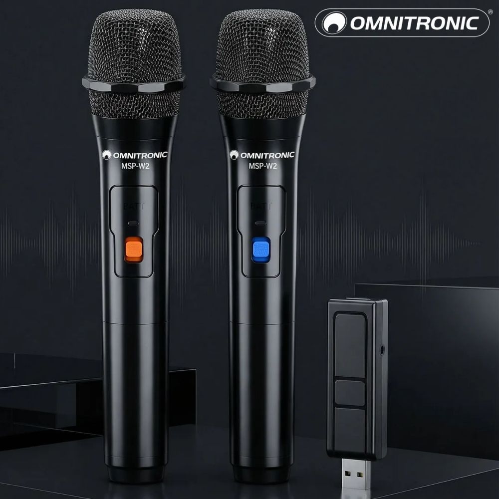옴니트로닉 무선 핸드 마이크 휴대용 행사용 공연용 MSP-W2 제품 이미지