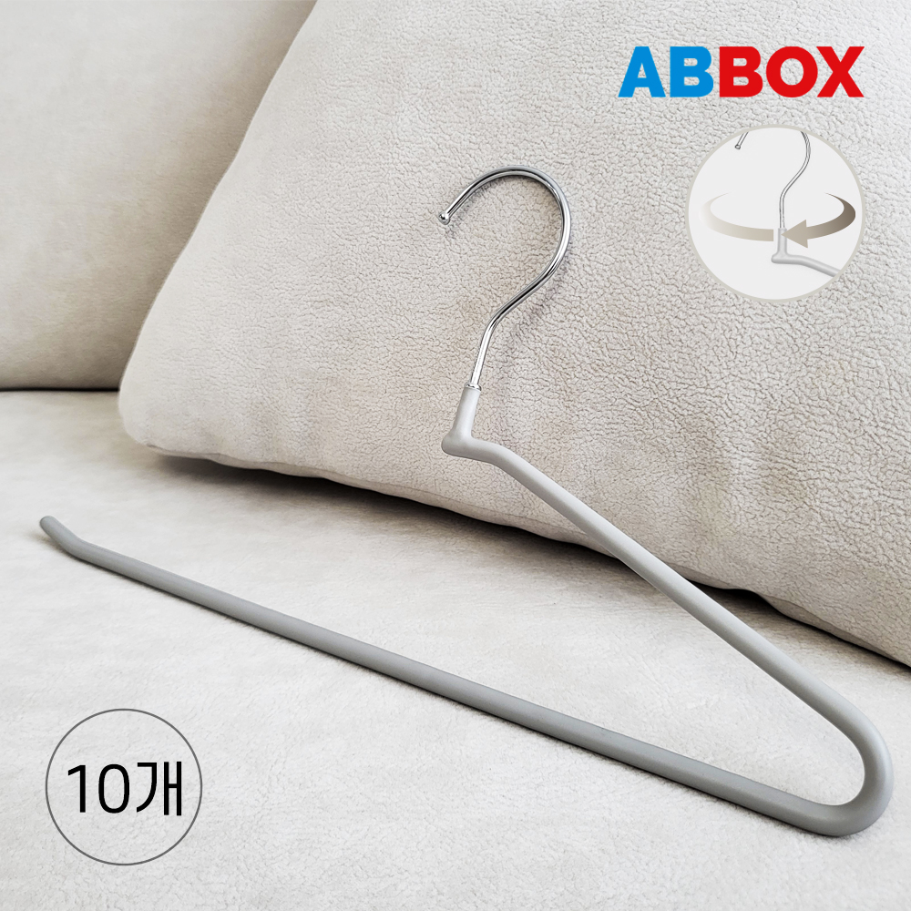 에이비박스 디자인등록 시그니쳐 마뜨 회전형 논슬립 바지걸이 치마걸이 그레이, 10개 제품 이미지