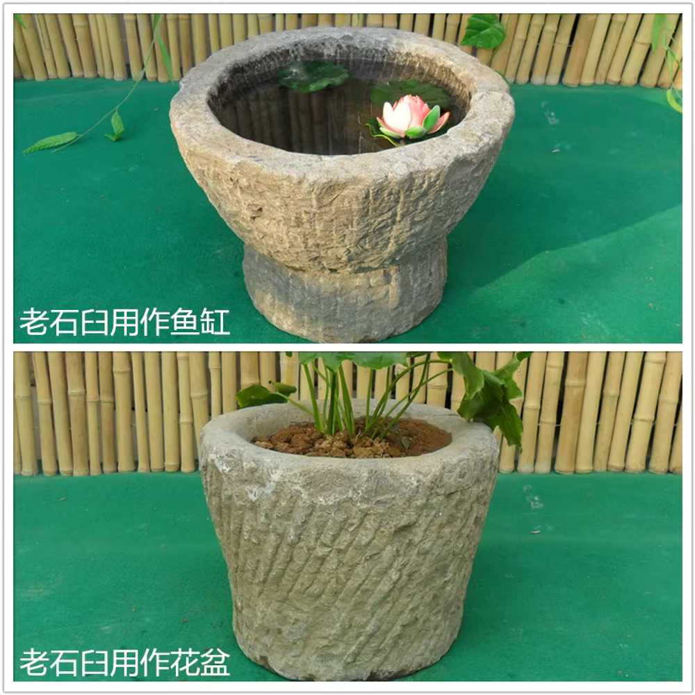 돌 절구통 마늘 참깨 떡방아 전통 옛날 자연석 공이 33-35x25-30cm - 상세 이미지 4
