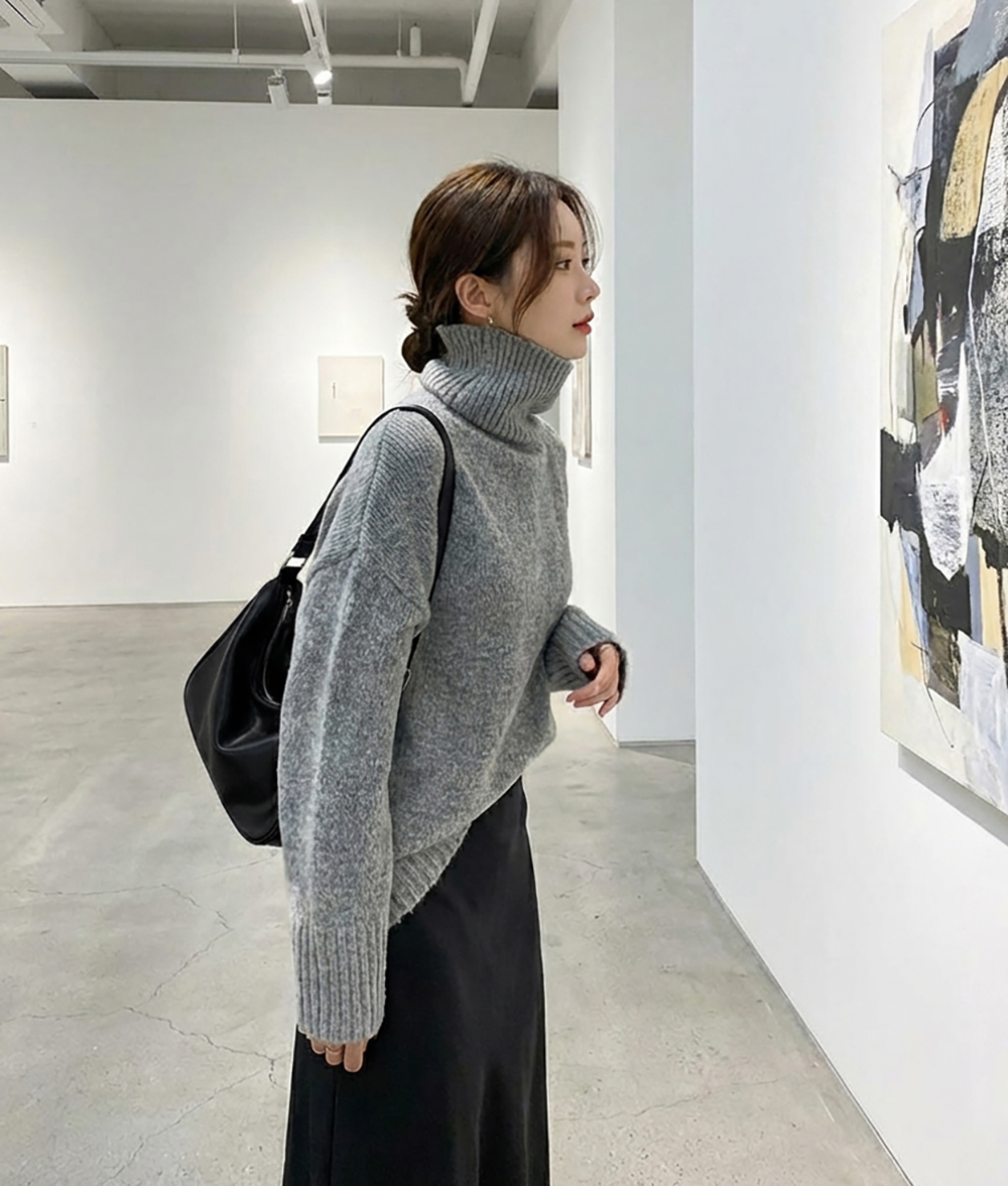 [엔드에이/무배] 보들보들 여리핏 터틀넥 니트 이미지 4