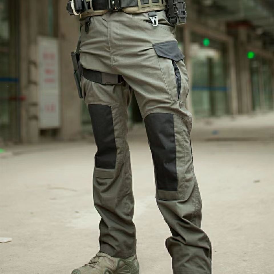 밀리터리 카고 바지 전술 방한 남자 겨울 기모 팬츠 작업복 건빵 등산 레이더스 (회색녹색) M - 상품 이미지