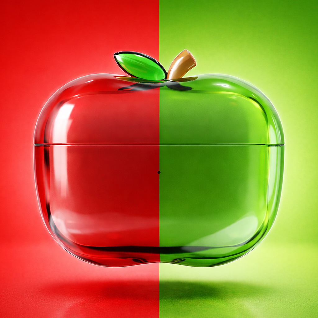 사과 에어팟케이스 에어팟4 케이스 애플 이어폰 4세대 커버 젤리 반투명 키링 제품 이미지