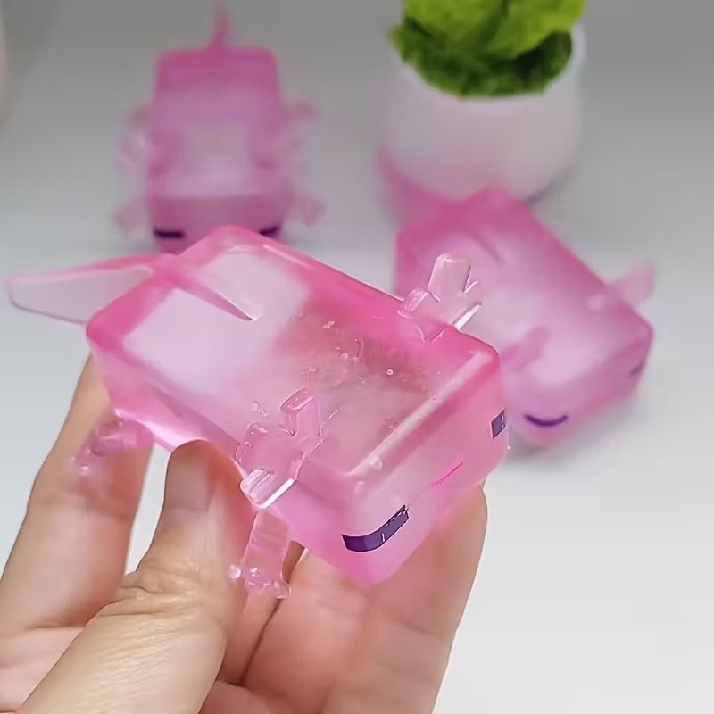분홍 아홀로틀 말랑이 우파루파 도마뱀 말랑이 슬라임 실링니도 검드롭 마시멜로우 타바 스퀴시 - 상세 이미지 4