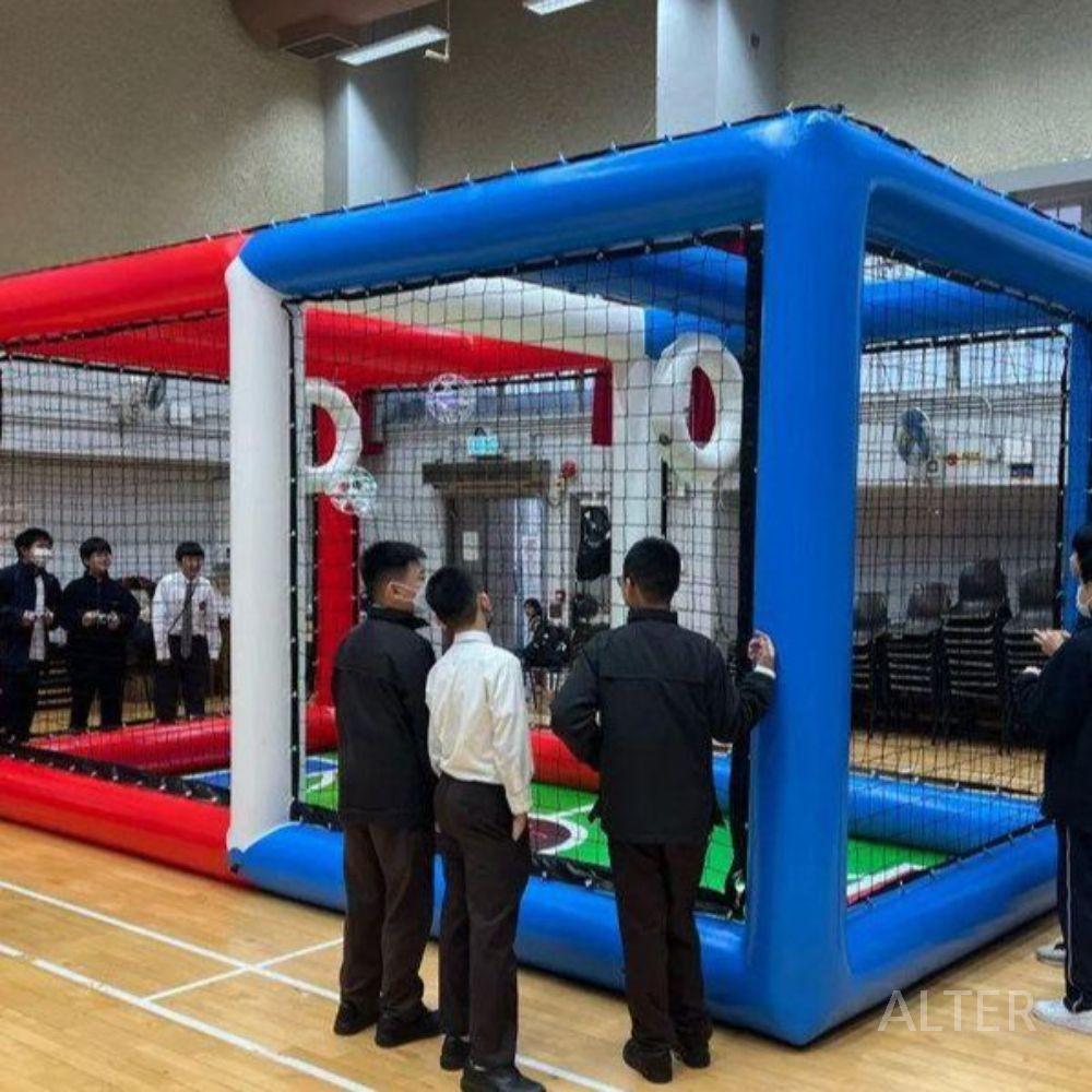 드론 경기장 축구 연습 비행 대회 부스 울타리 에어 프레임 훈련 고정식 5x2.5x2.5m 드론 골대 - 상세 이미지 2