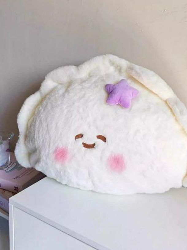 블루바구니 만두쿠션 푹신 찐빵 모찌 인테리어소품 퍼플스타 표준 40cm-49cm - 상세 이미지 3