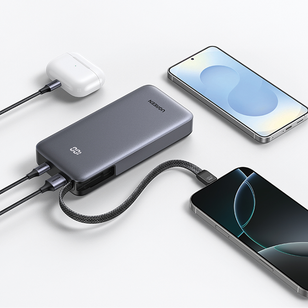 유그린 넥소드 케이블 일체형 45W PD PPS 20000mAh 대용량 고속충전 보조배터리 PB536 이미지 2