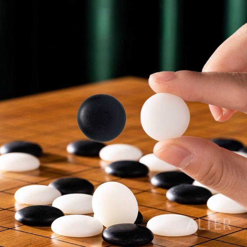 휴대용 바둑판 접이식 두뇌훈련 알까기 세트 기원 바둑판+대추 항아리+바둑돌 - 상세 이미지 2