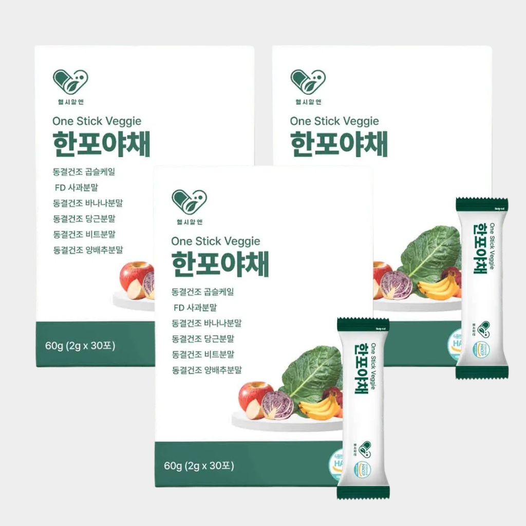 헬시알엔 한포야채 야채가루 채소분말 유기농 동결건조 컬리케일 생식 선식 60g, 3개 - 상품 이미지