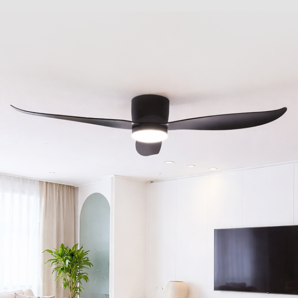 에어룩스 스마트 실링팬 LED 거실조명 선풍기 V2 132cm, 제트블랙