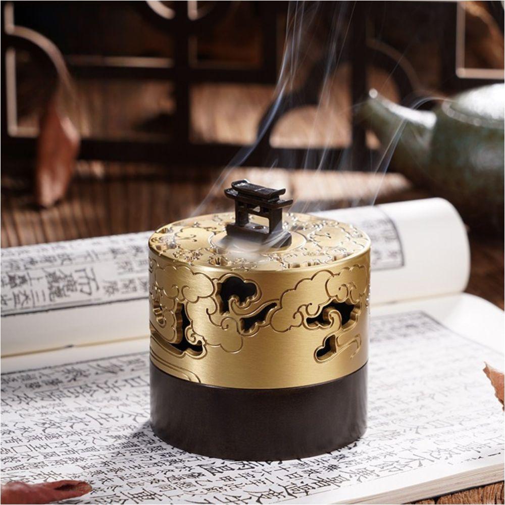 황동 향로 인센스 홀더 침향 단향 다도 명상 용품 선물 - 상품 이미지