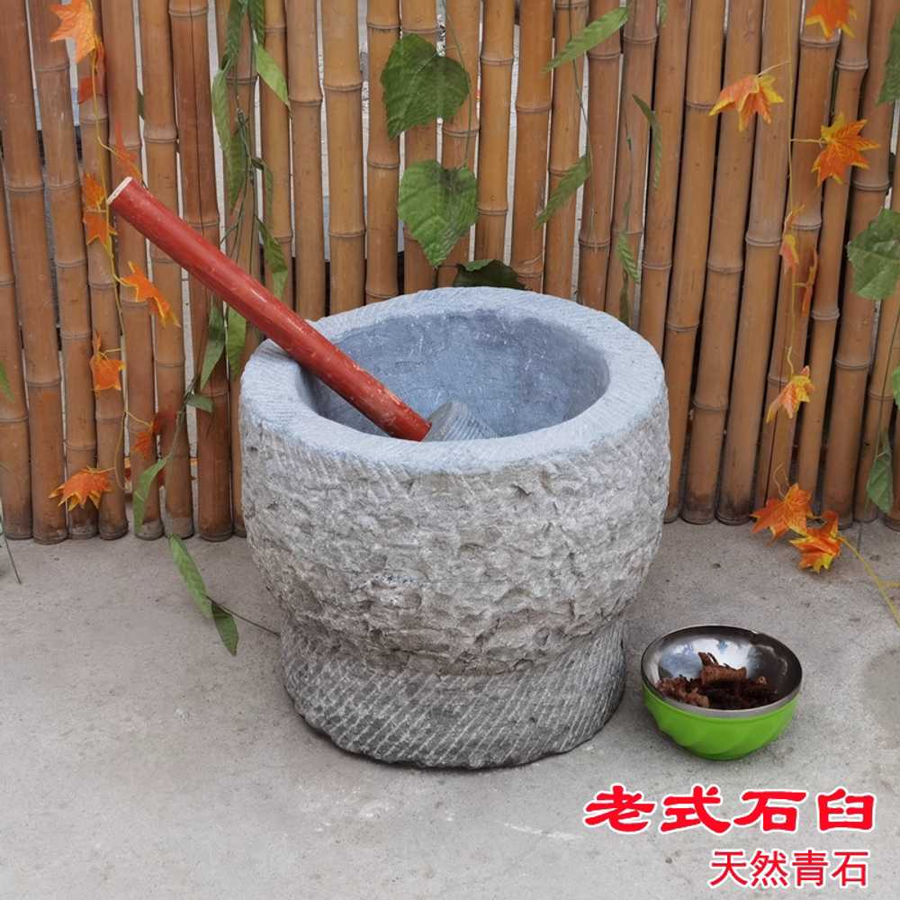 돌 절구통 마늘 참깨 떡방아 전통 옛날 자연석 공이 33-35x25-30cm 이미지 6