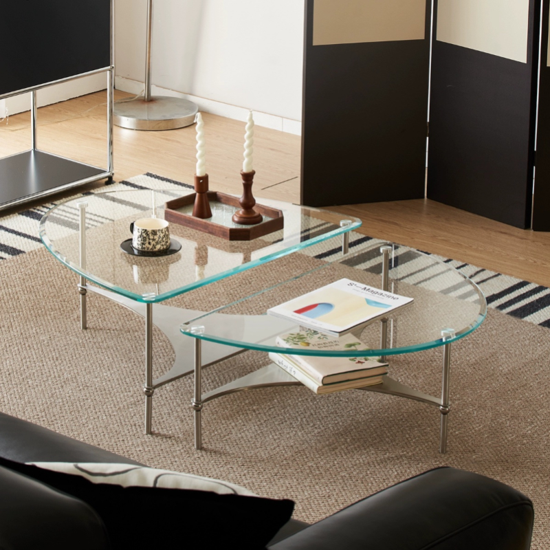 레이어드 글라스 강화유리 거실 테이블 Layered Glass Table S+L