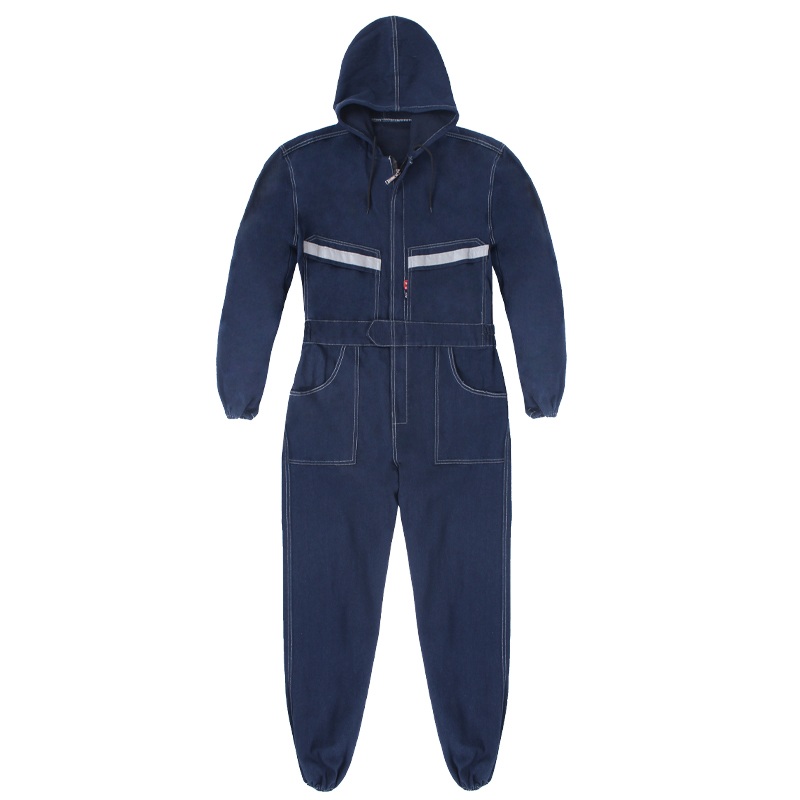 데님 작업복 자켓 겨울 용접 공장 용접복 현장 단체 상의 점퍼 방한복 두꺼운 LT-01 165 (M) - 상세 이미지 5