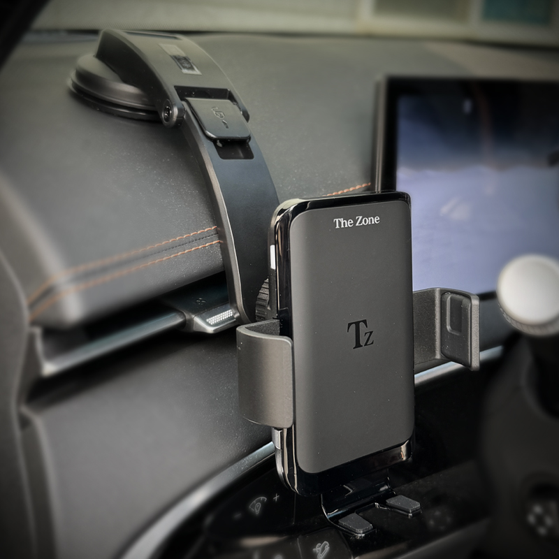 더존 차량용 휴대폰 무선충전 거치대 TZ-C100S 15W+고속충전시거잭