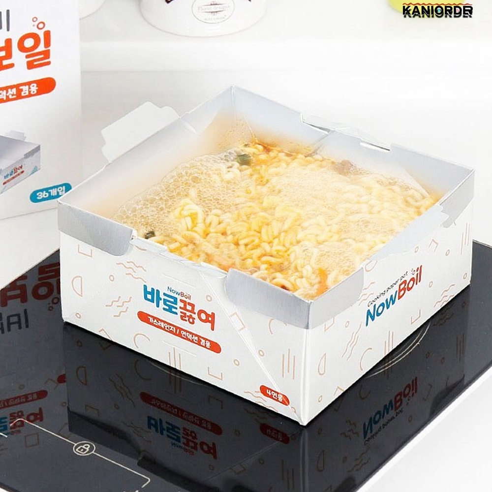 인덕션 종이 냄비 가스레인지 캠핑 낚시터 일회용 라면 용기 4인용36개 - 상품 이미지