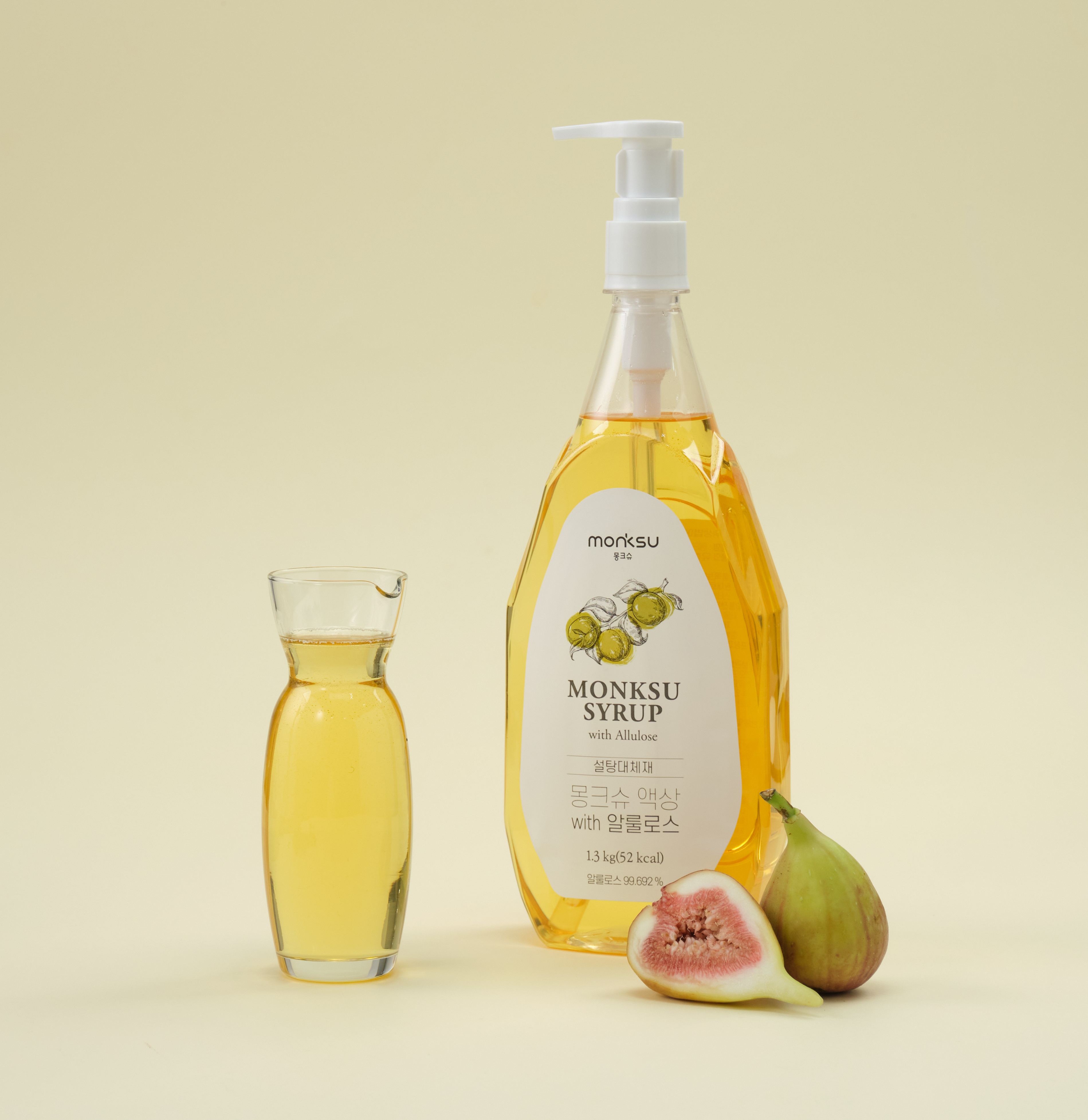 [도착보장] 몽크슈 액상 알룰로스 설탕 대체재 스테비아 나한과/대용량 구매시 펌프제공 1.3kg, 1개 제품 이미지