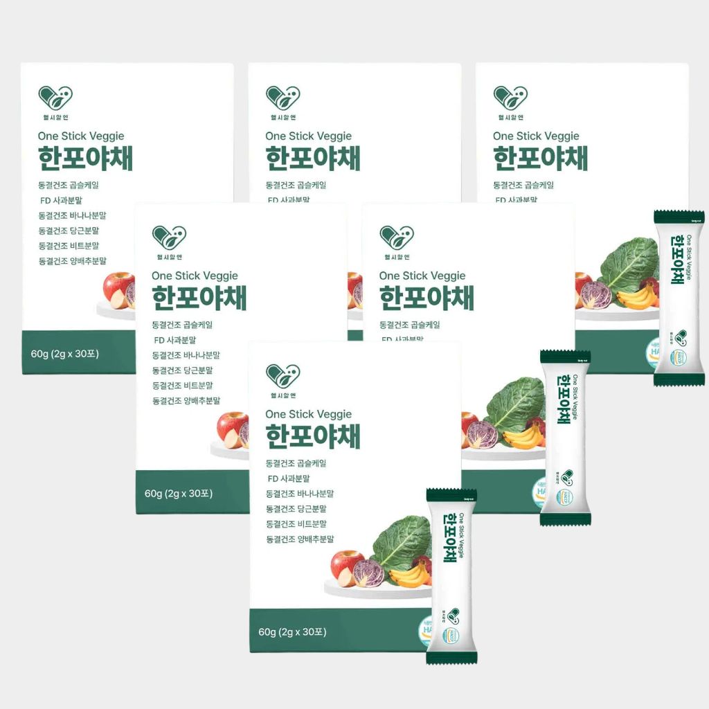 헬시알엔 한포야채 야채가루 채소분말 유기농 동결건조 컬리케일 생식 선식 60g, 6개 - 상품 이미지
