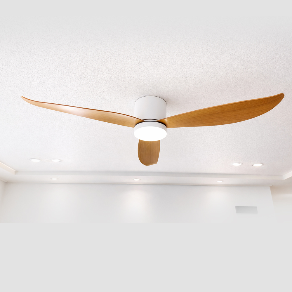 에어룩스 스마트 실링팬 LED 거실조명 선풍기 V2 132cm, 우드