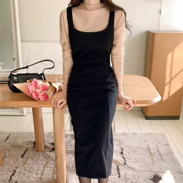 뷔스티에 롱 원피스 op16251 제품 이미지