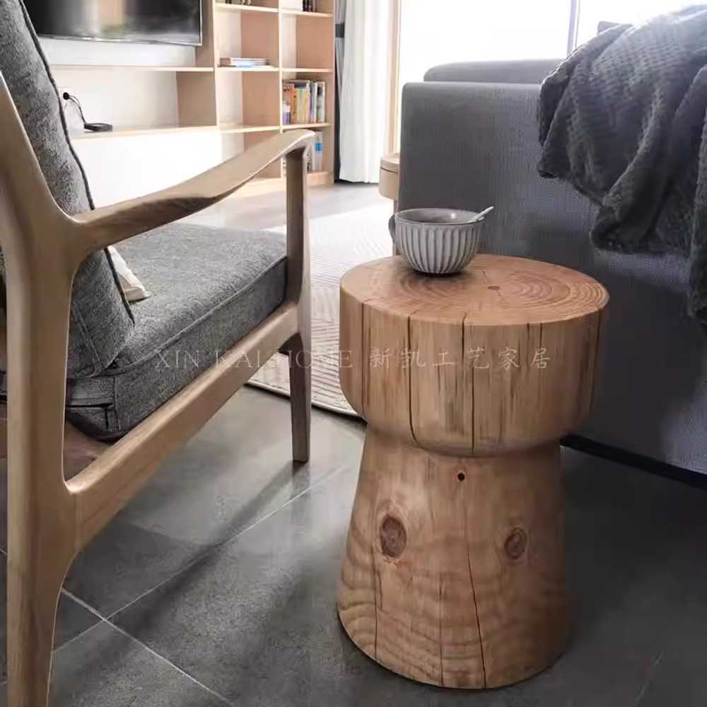 원목 의자 주사위 큐브 카페 가정용 인테리어 스툴 A형 35x35x45 - 상세 이미지 2