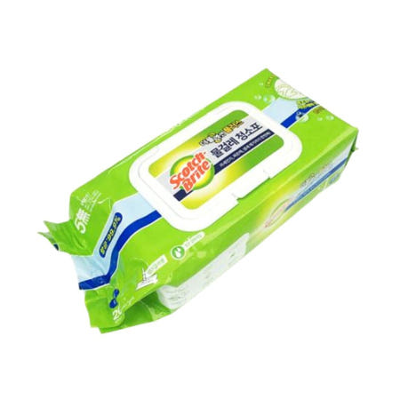 (주)백산린텍스 3M ScotchBrite 물걸레 청소포 대형 20매 더블액션 물걸레청소포 플러스 물티슈