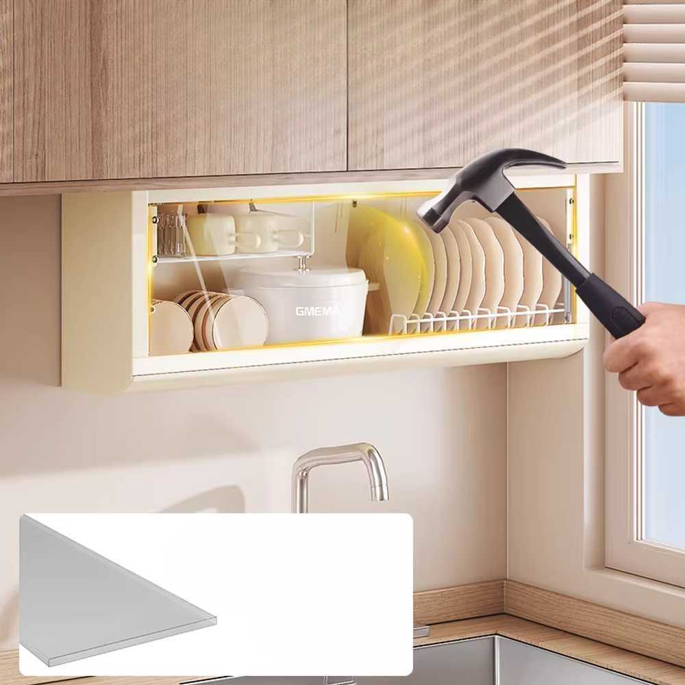 주방수납장 스텐벽걸이 조미료 그릇보관 스토리지 40cm 아이보리 - 상세 이미지 3