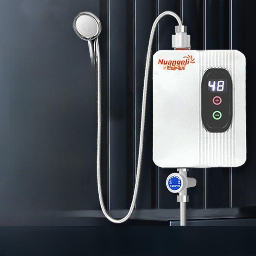 즉열식 급속가열 샤워기 미니 전기 간편 무타공 표준 온도조절 수동 3500W 기본 대형 브랜드 10년교체진정사용 - 상품 이미지