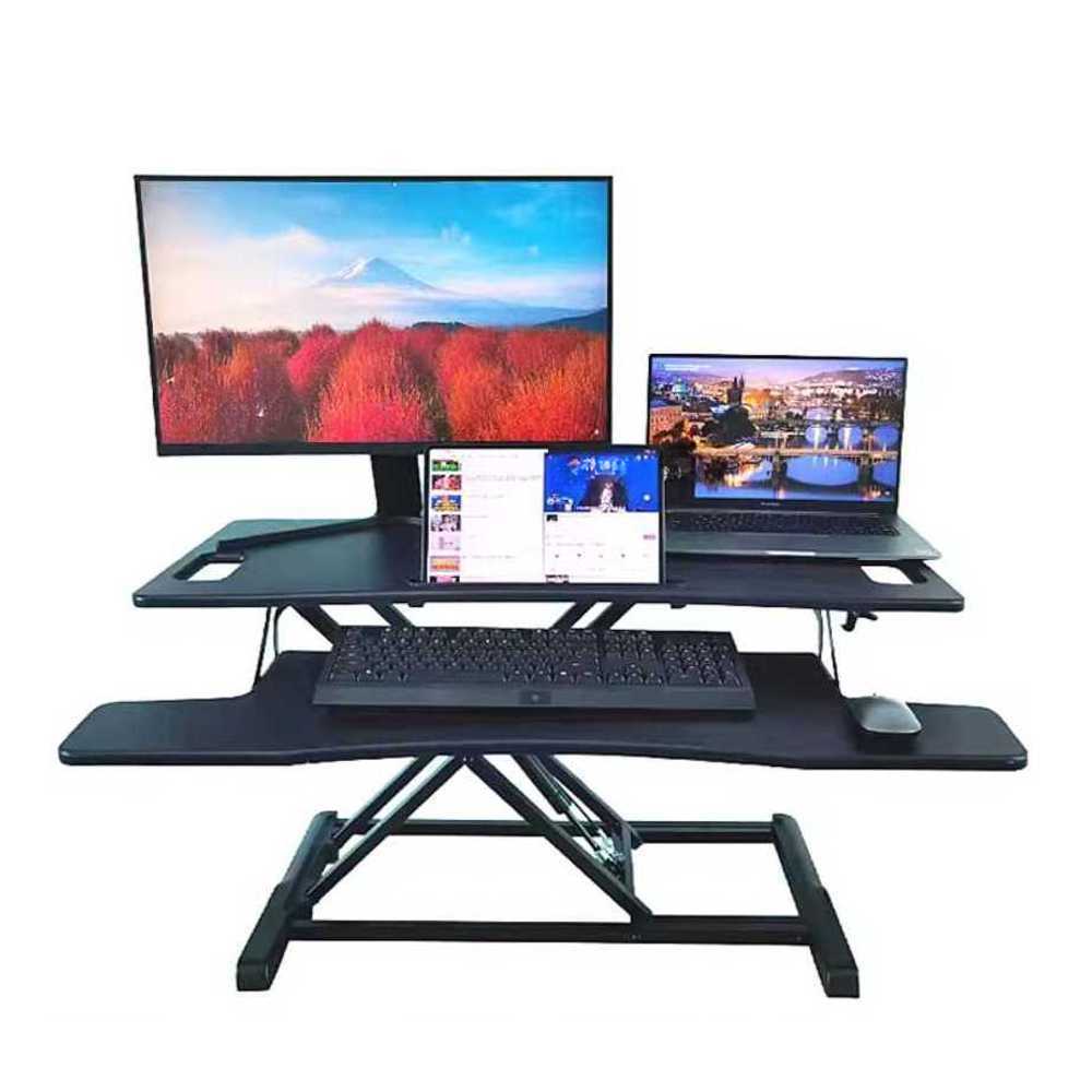 스탠딩 모니터 받침대 데스크 높이조절 pc 선반 다리 화이트 M / 기본 - 상품 이미지