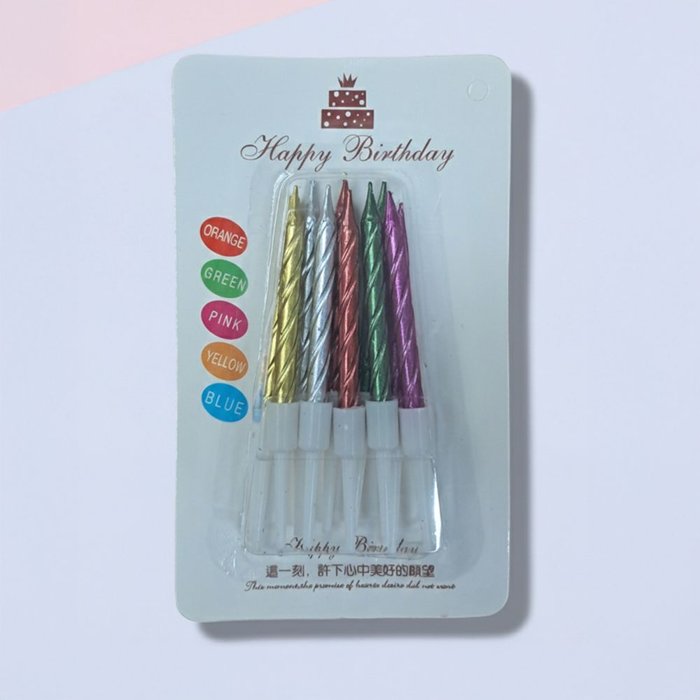 생일 파티 기념일 미니 꽈배기 막대 초 상들리에 하트 케이크 촛대 데코 양초 축하 - 상세 이미지 4