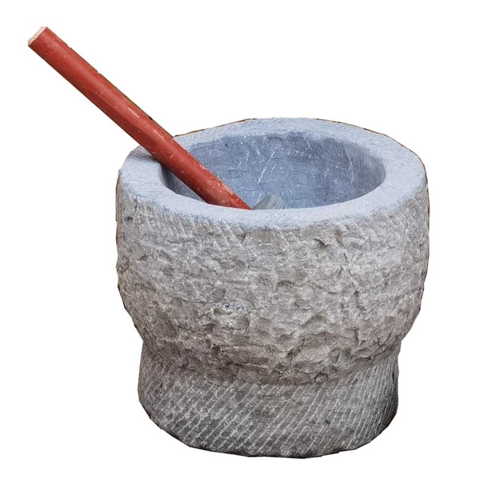 돌 절구통 마늘 참깨 떡방아 전통 옛날 자연석 공이 33-35x25-30cm - 상세 이미지 5