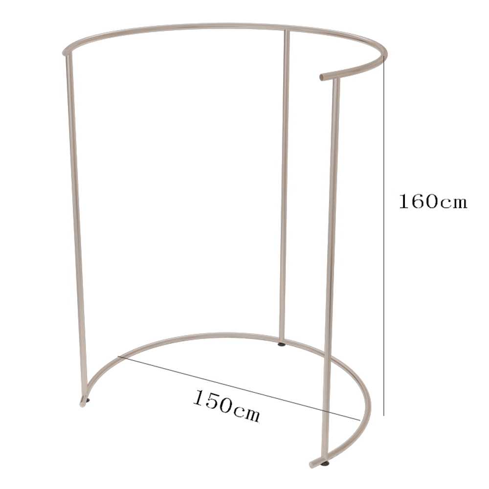 라운드 행거 원형 철제 중앙 스탠드 옷가게 진열 스틸 120x150cm 이미지 7