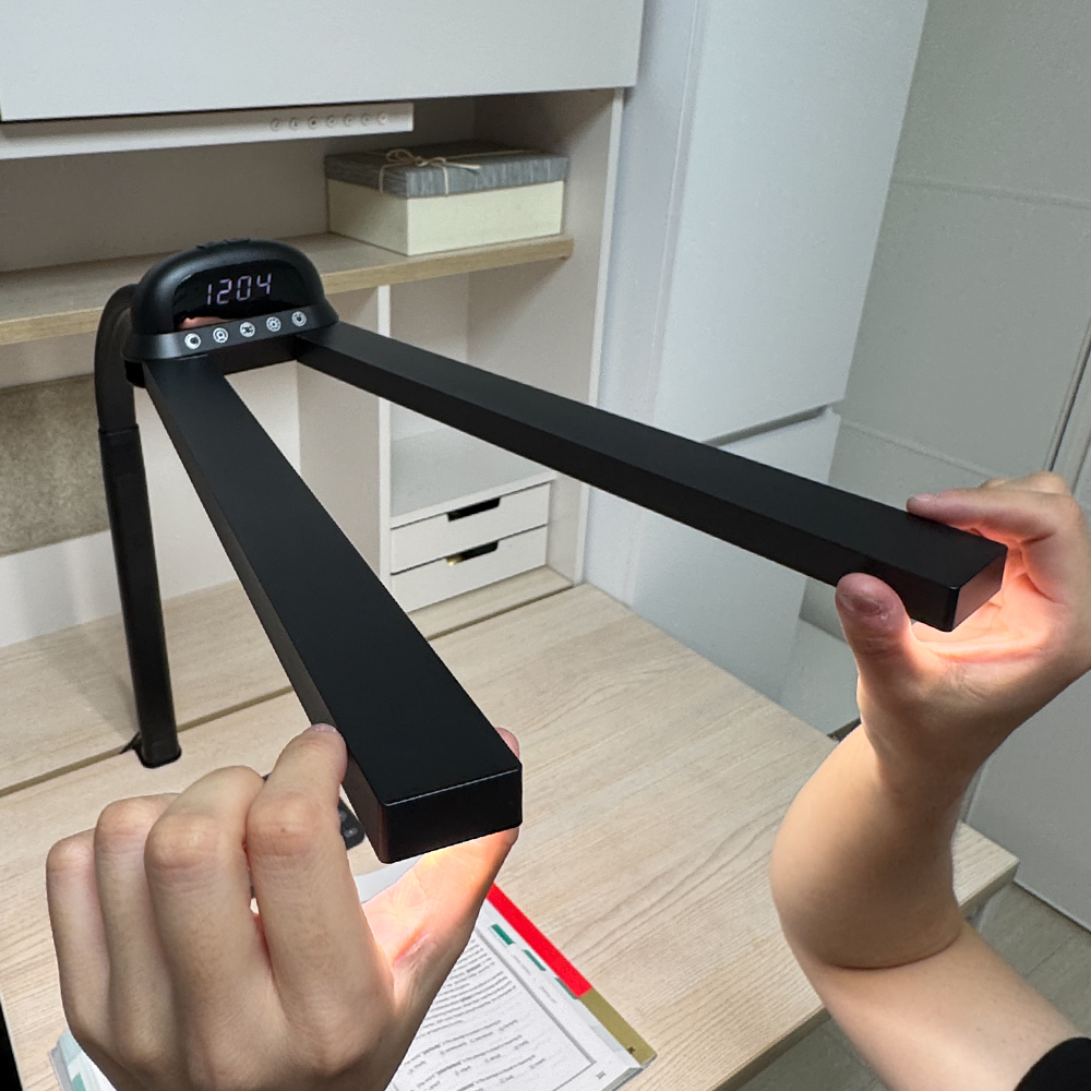 900mm 울트라 LED 책상 스탠드 와이드 스텐드 리모컨 블랙 아이스터디 이미지 8