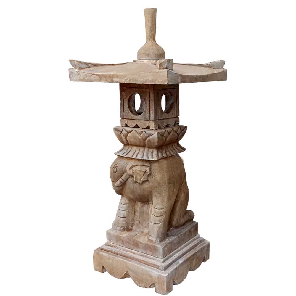 정원 석등 테라스 원형 조경석 인테리어 야외 한옥 A / 40cm / LED등 포함 - 상세 이미지 5