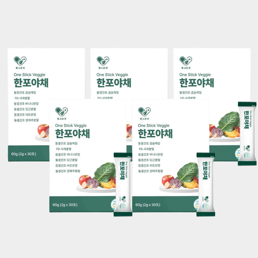 헬시알엔 한포야채 야채가루 채소분말 유기농 동결건조 컬리케일 생식 선식 60g, 5개 - 상품 이미지