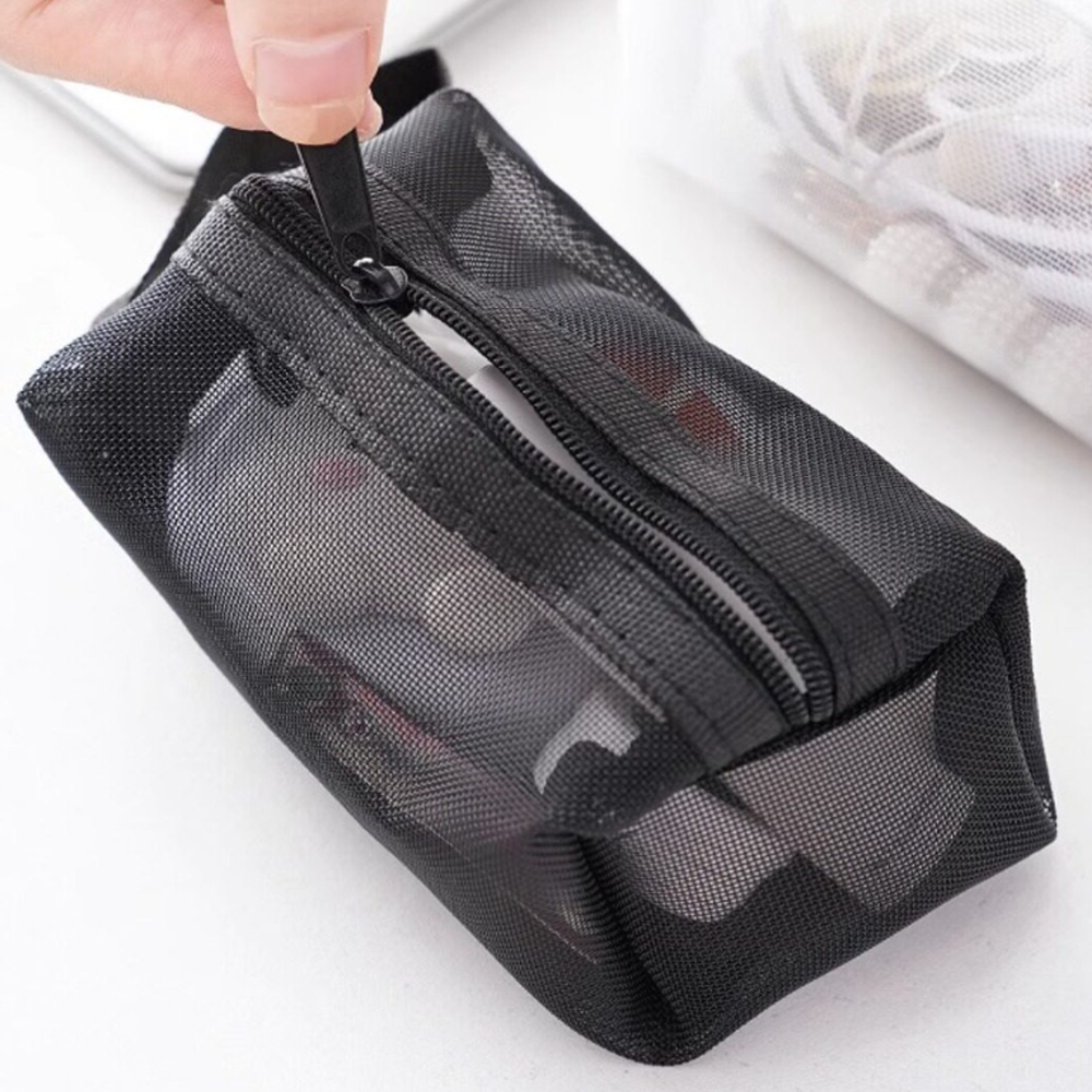 미니메쉬파우치 립 화장품 usb 케이블 망사파우치 목욕 뷰티 작은 가방속이너백 정리 2p 이미지 6