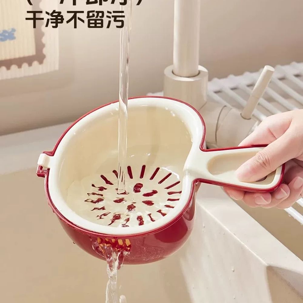 과일 세척 그릇 물빠짐그릇 세척그릇 과일모양 샐러드 - 상품 이미지