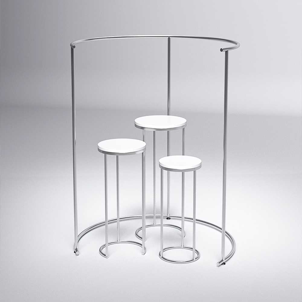 라운드 행거 원형 철제 중앙 스탠드 옷가게 진열 스틸 120x150cm 이미지 6