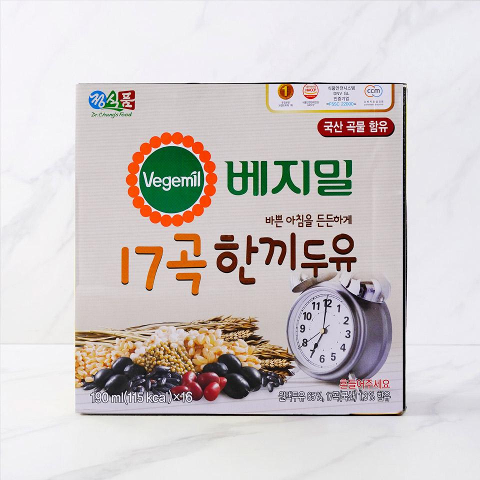 메가마트 정식품 베지밀 17곡 한끼두유 190mlx16 - 상품 이미지