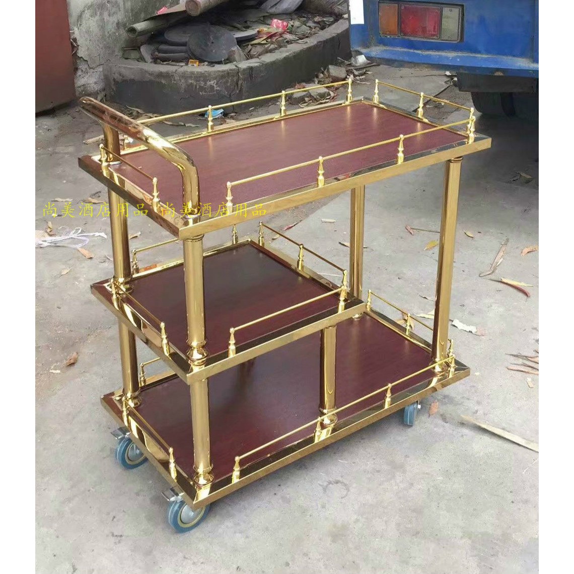 식당 75x45x100cm 기본형 운반카 급식 이동식 스테인레스 삼중강목물차 서빙카트 이동식카트 병원 스테인리스 삼단주물차 54x31x77cm - 상세 이미지 2