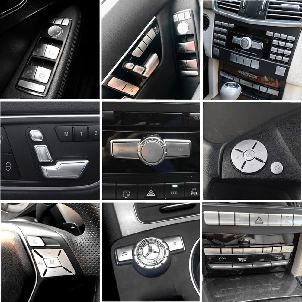 C180 W204 커버 C200 E클래스 대시 트 GLK300 송풍구자동차 1015 A2048300058 13개 1 사장님 버튼스티커 1개 1015타입 E클래 - 상세 이미지 3
