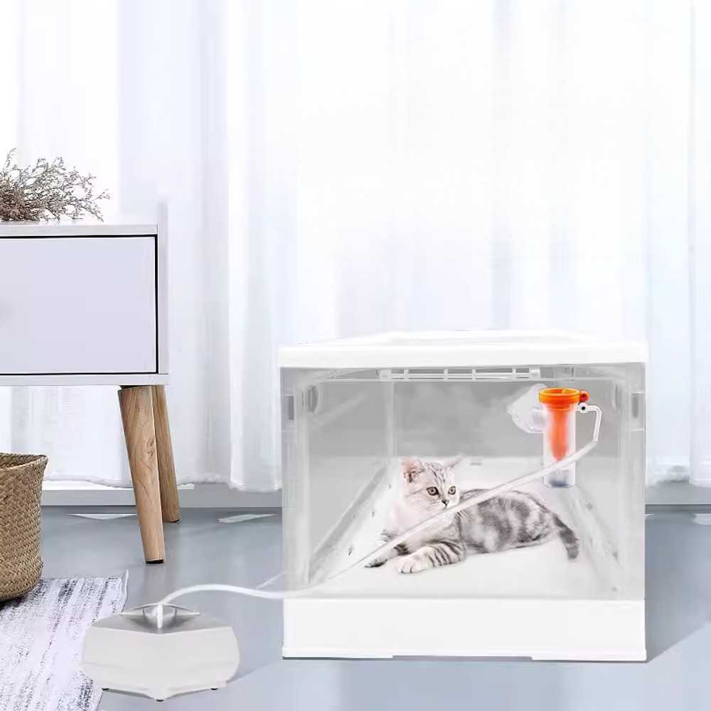 강아지 고양이 산소 케어룸 가정용 펫 산소 공급기 51x36x30cm 산소밸브+패드 - 상세 이미지 2