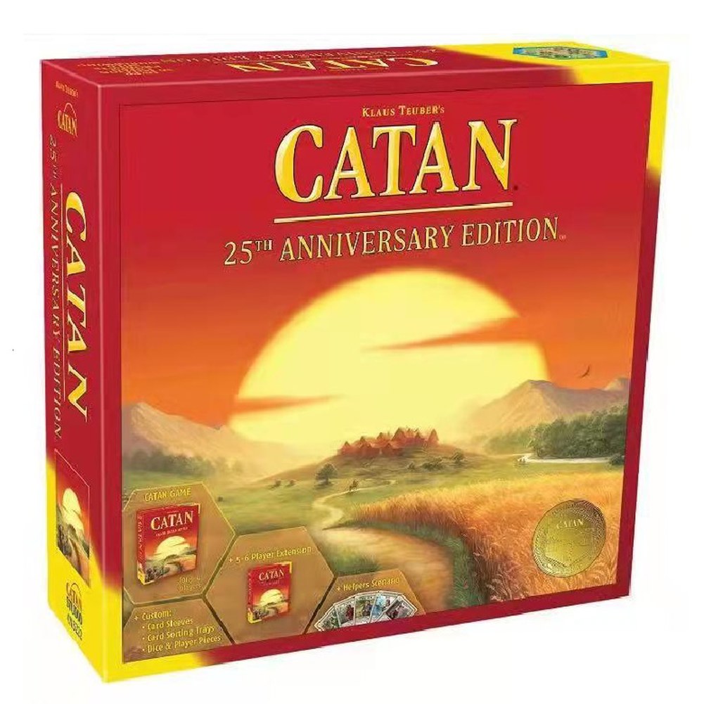 버전 판 보드 게임 25주년 CATAN 영문 카탄 기념 1 패키지 증정 영문판 육지 5 6인 팩 5판 - 상품 이미지