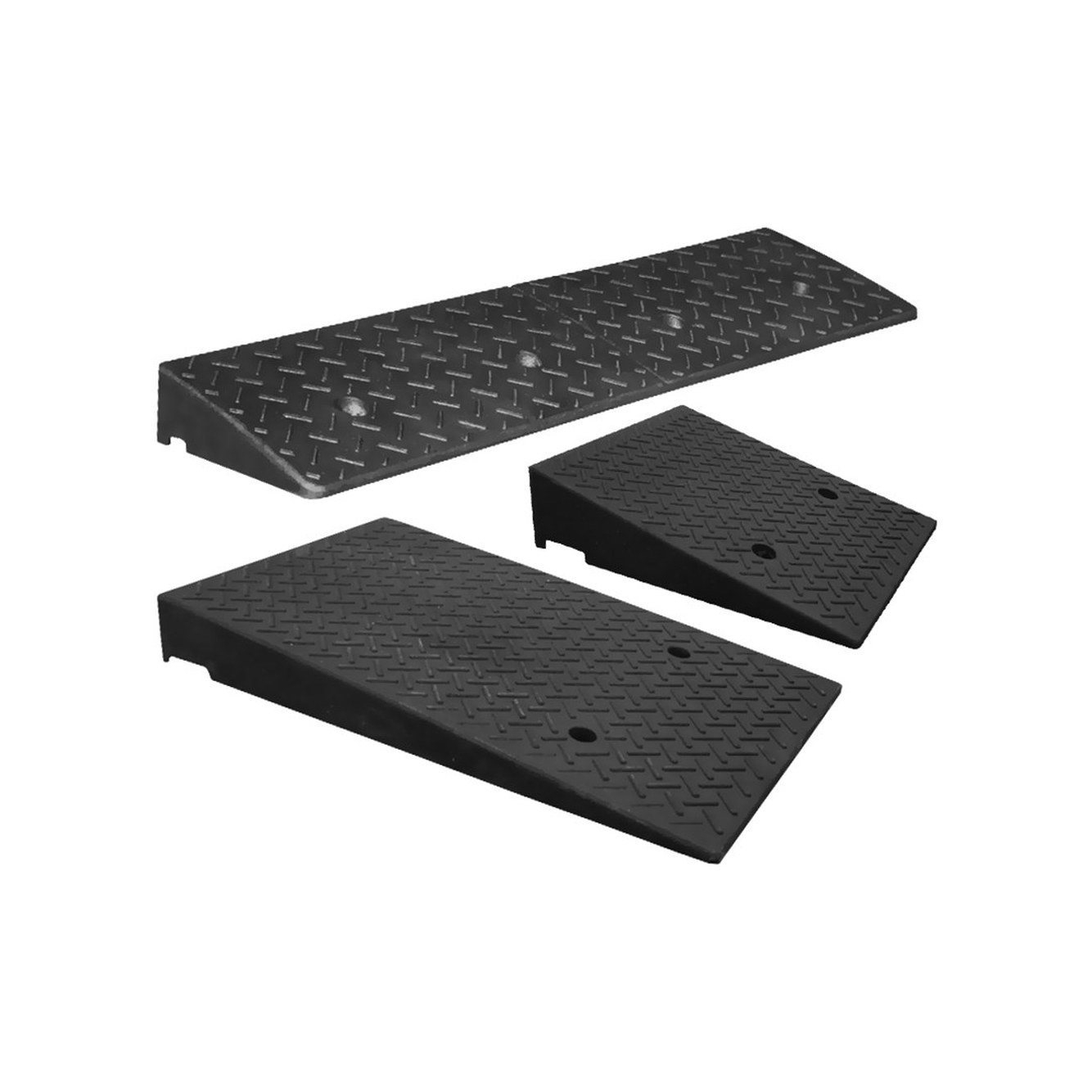 길이 대형 1m 보 이륜 이동식 310mm 간이리프트 폭 110mm 높이 슬로프 경사로 주차 고무 5cm 높이 2홀 고무 - 상품 이미지