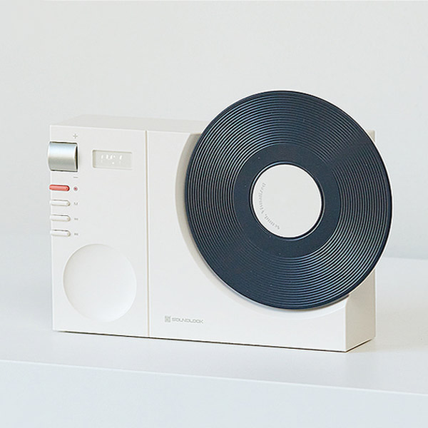 사운드룩 휴대용 블루투스 스피커 무선 SL-BS800 레트로 LP 인테리어 디지털시계 - 상품 이미지