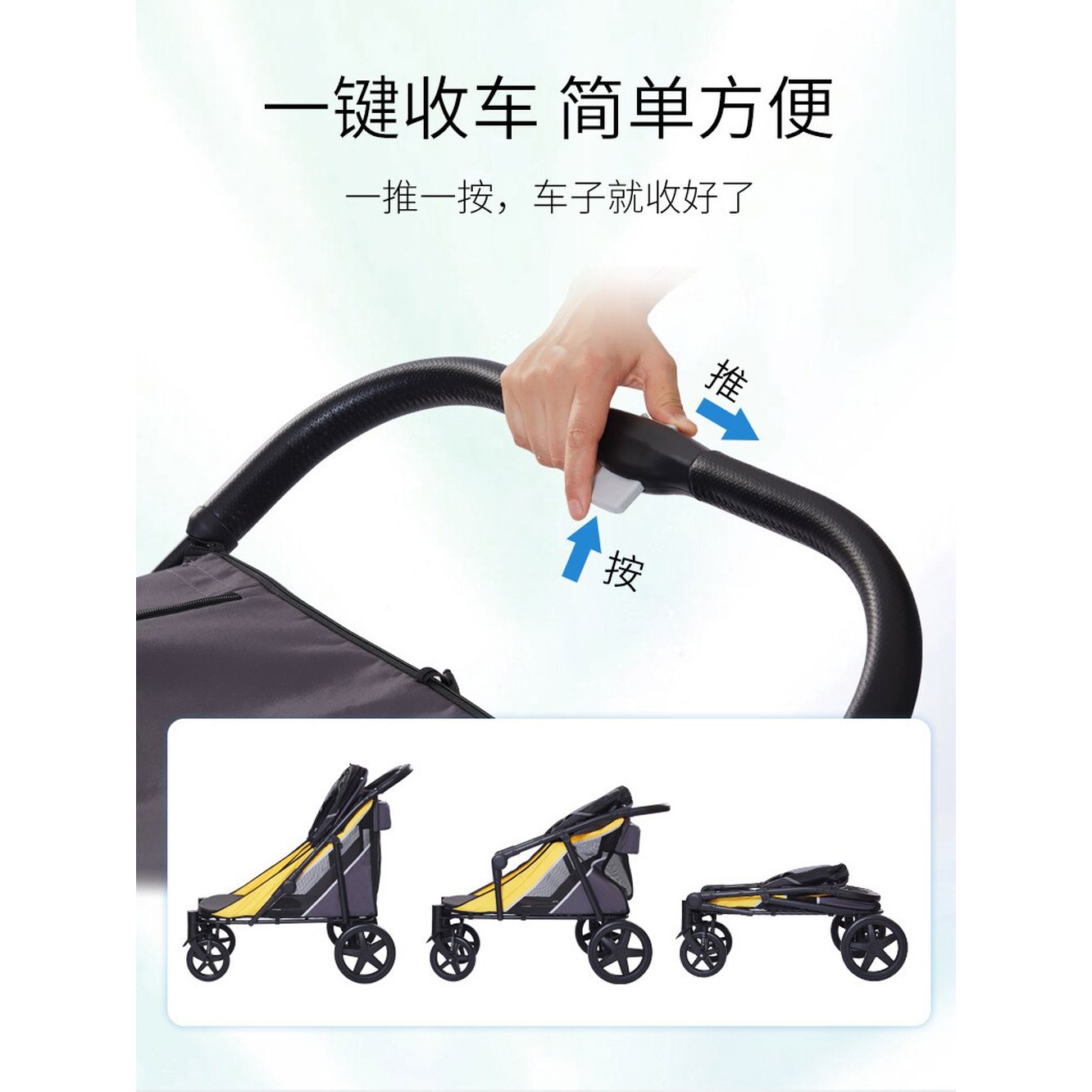 수레 대형견 중형 개모차 검붉다 유모차 강아지유모차 애완동물 폴딩 캠핑 펫모차 여행용 펫카트 검붉다 - 상세 이미지 3