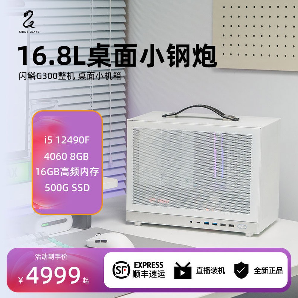 미니 G300 G200 8GBx2개 ITX MATX I512400F/16G/500G 512GB SHI SNAKE 지원 SFX 패키지 - 상품 이미지